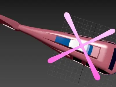 Low poly 3D Helicopter model Low-poly 3D model