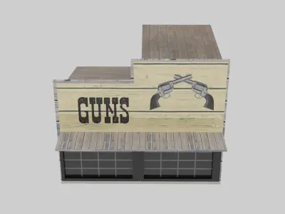 Wild West - Guns Low-poly 3D model