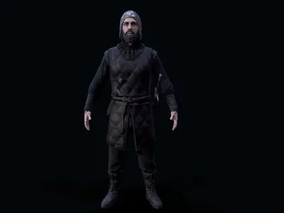 Stark soldier Low-poly 3D model