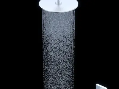 Ceiling Round Shower Axor 3D model