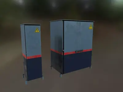 Electrical box Low-poly 3D model