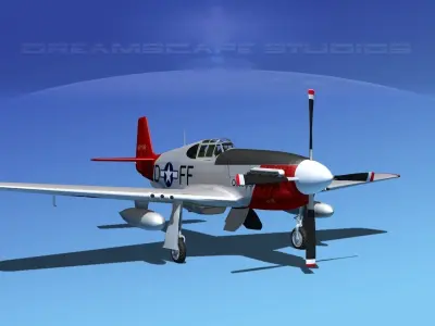 North American P-51B Queen of Pittsburg 3D model