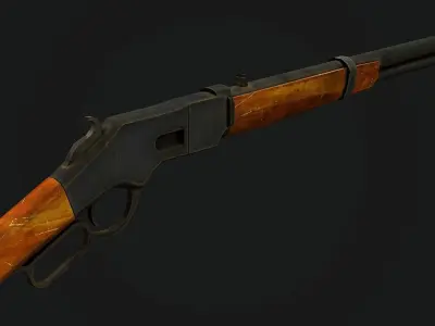 Winchester Rifle - Low Poly Game Ready Low-poly 3D model