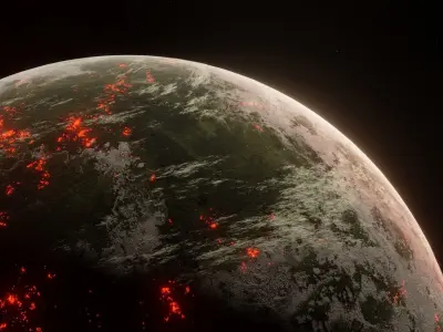 Planet Space Ready to game Low-poly 3D model 8