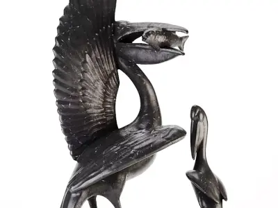 Pelican statues 3D model