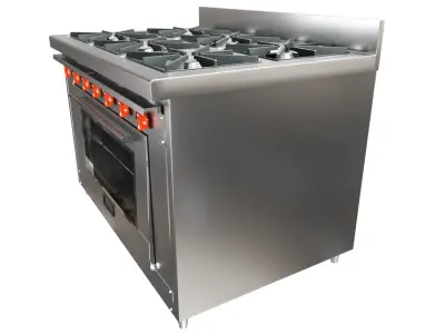 Stove Kitchen Industrial 3D model