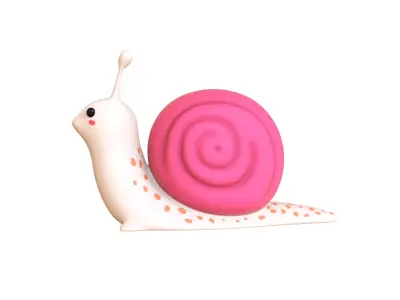 Cartoon Snail v004 - 3D Model Low Poly Low-poly 3D model