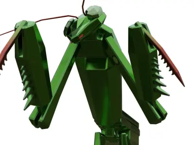 Mecha Mantis Low-poly 3D model