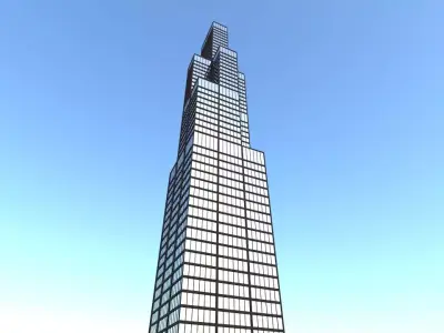 Architecture Building for Background Free 3D model