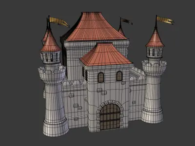 Cartoon Castle 3D model
