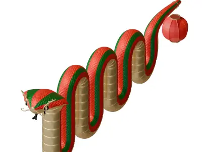 Chinese New Year Of Snake 3D Design Element 3D model