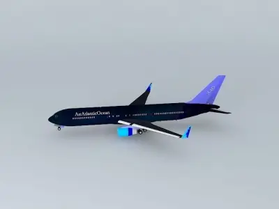 B767-300 AirAtlanticOcean with interior Free 3D model