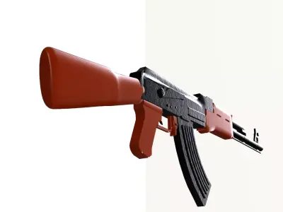 AK47 High Poly 3D Model  Ultra Detailed Game  Cinematic Asset 3D model