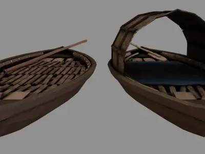 Bangladeshi Boat Low-poly 3D model