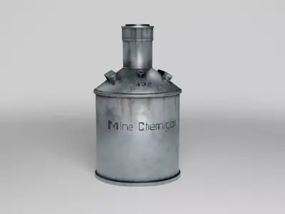 Chemical Gas Land mine Low Poly 3D Model Low-poly 3D model