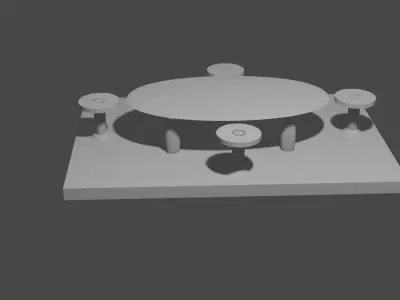 dinner table poly 3D Model  Free 3D model
