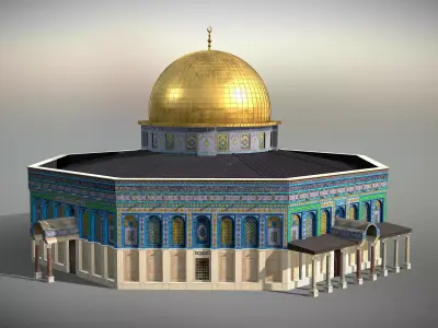 Dome OF The Rock Realistic 3d Model 3D model
