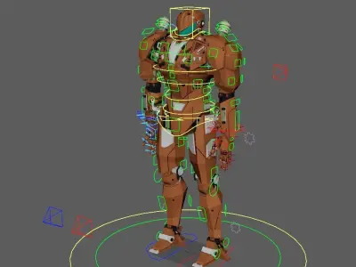 Robot Jaeger full rig Unreal ready 3D model