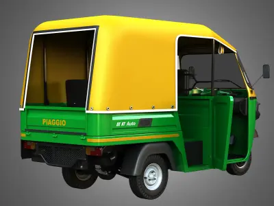 Piaggio Ape Auto HT DX 300cc CNG 3D model