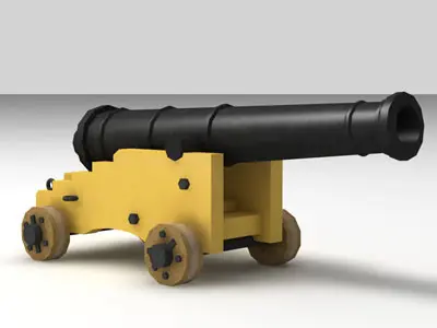 Frigate Gun 3D model