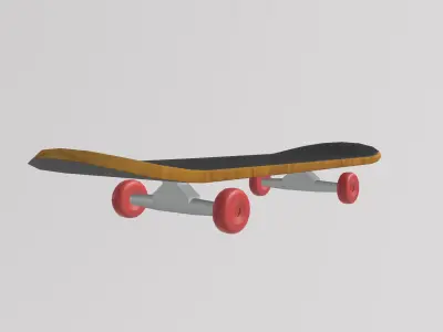 Stylized Low-Poly Skateboard Low-poly 3D model