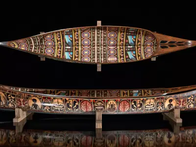 Historic-Canoe Low-poly 3D model