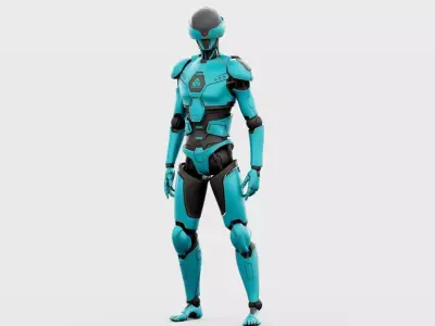 CYBORGTOPIA B-24 Rigged for Unreal Engine - Unity - MIXAMO 3D model