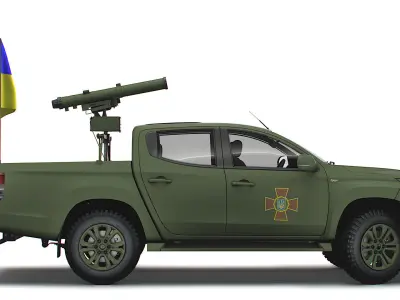 Mitsubishi L200 ATGM Stugna P 2022 3D model