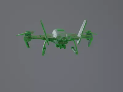 destroyed VTOL 3D model