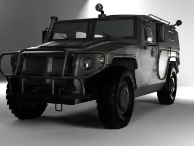 GAZ 2975 Tiger Low-poly 3D model