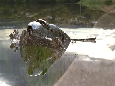 Airplane 3D model crash wrecked bent 3D 3D model