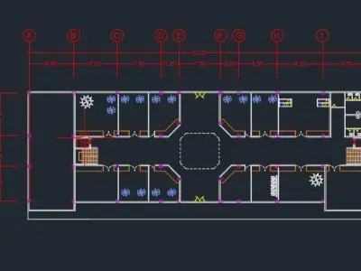 commercial building with parametric facade 3D model