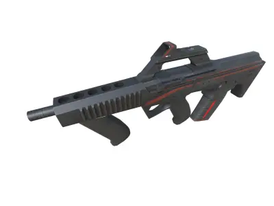 53-Fazertron-gun model 3d game ready model Low-poly 3D model Low-poly 3D model