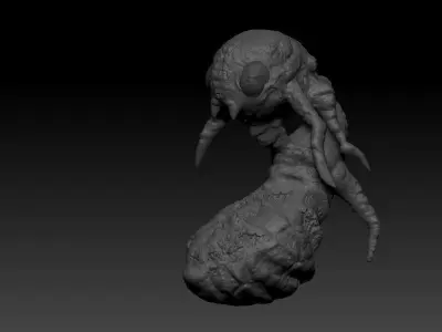 worms creature  alien scifi  3D model