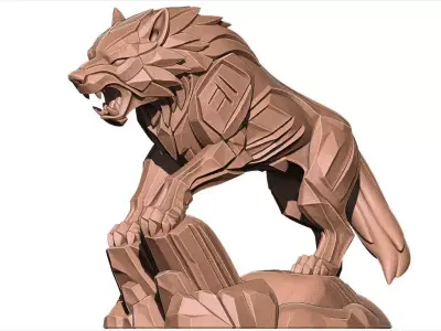Wolff Free low-poly 3D model