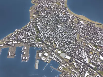 Dakar - 3D City Model Low-poly 3D model