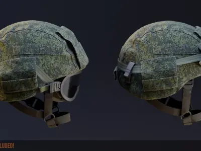 6B50 Ratnik Combat Goggles Low-poly 3D model