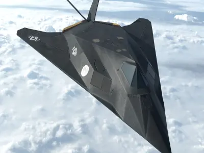 military plane lockheed f-117 Low-poly 3D model