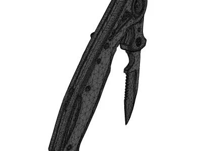 Tactical Folding Knife 3D Model 3D model