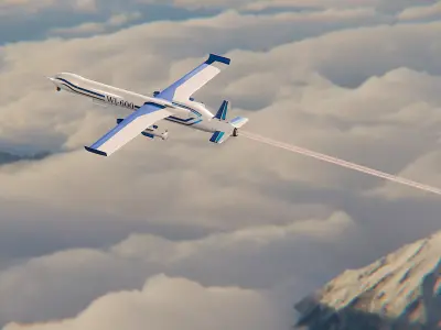 CASIC WJ-600 - Chinas Jet Powered UCAV - The SKYHAWK Low-poly 3D model