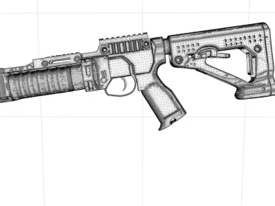  STEYR GL 40 Grenade Launcher 3D model