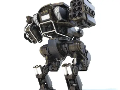 Military robots set 4in1 3D model