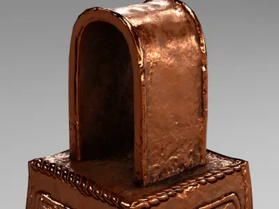 Benin bronze bell Low-poly 3D model