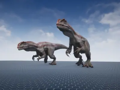 3DAllosaurus 20 Low-poly 3D model