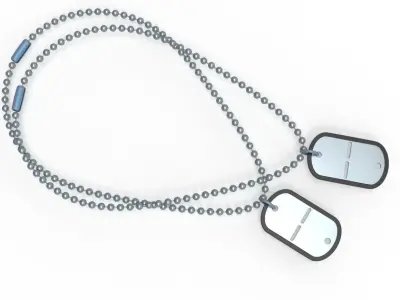 Dog tags 3D model