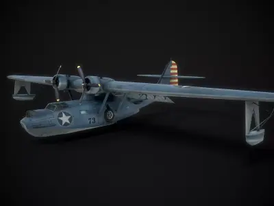 WW2 Consolidated PBY 5 Catalina 3D model