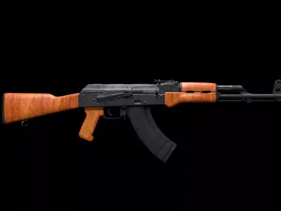 AK-74 AK-74N Kalashnikov Assault Rifle  Low-poly 3D model