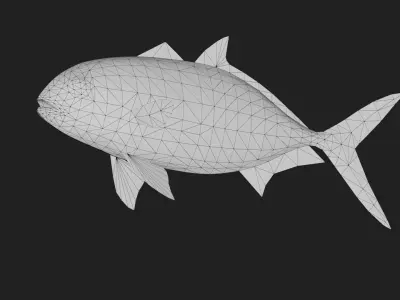 Trevally Low-poly 3D model