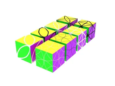 Rubiks Cubes Collection 3D model