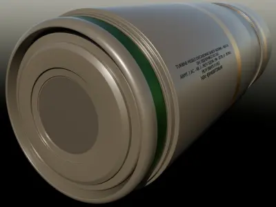 High-polly Missile Protection Canister 3D model